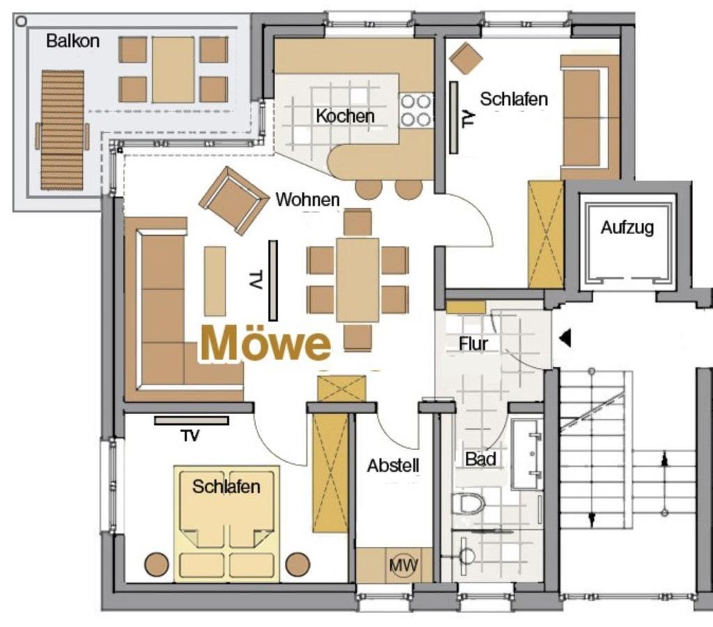티멘도르프스트랜드 Baltic House Moewe 아파트 외부 사진